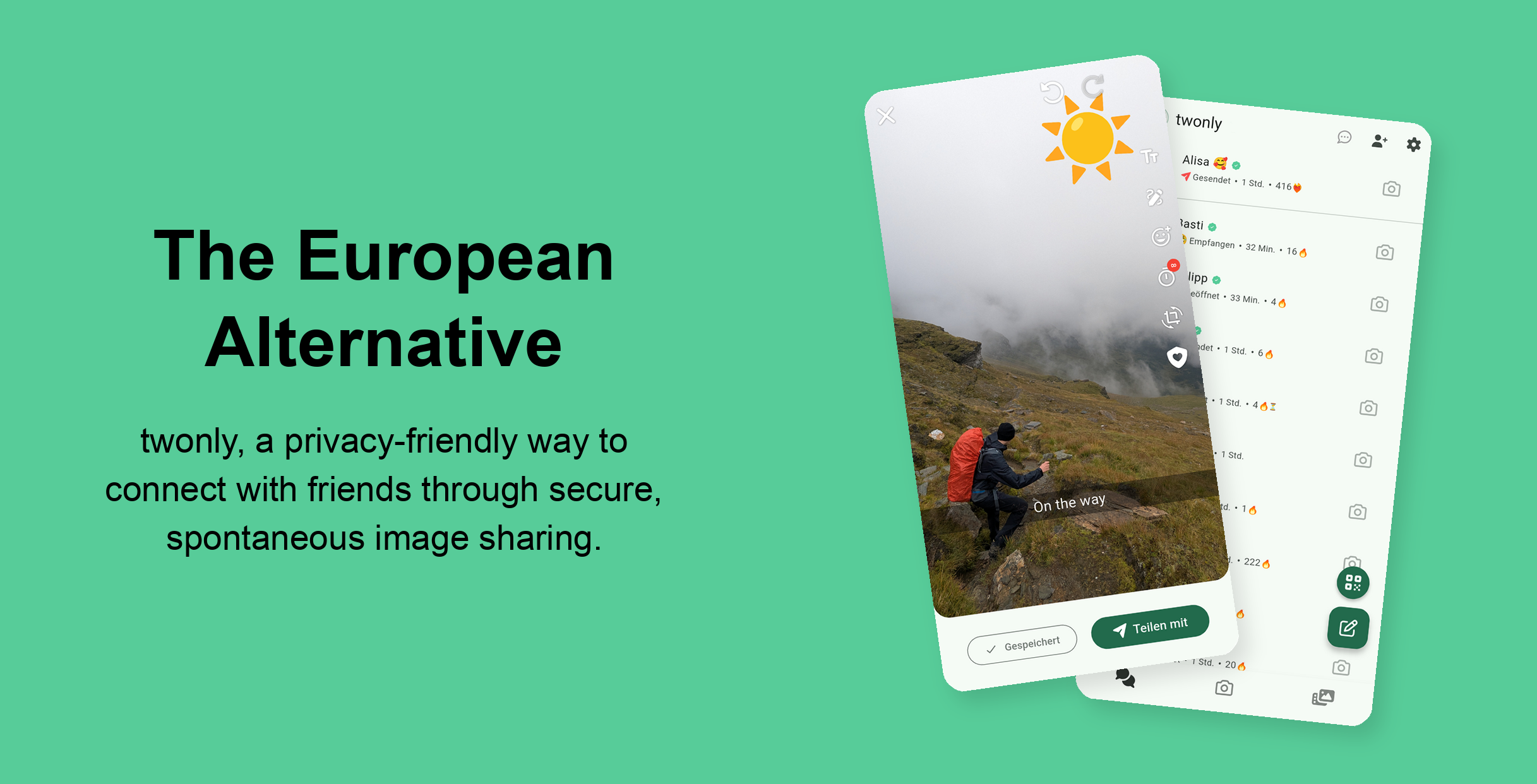 twonly, a privacy-friendly way to connect with friends through secure, spontaneous image sharing.